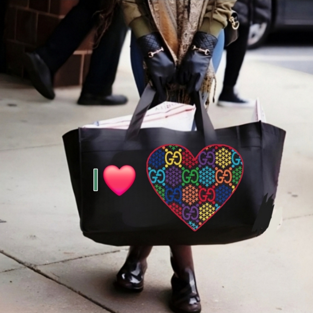HANDMADE JUMBO canvas SHOPPER / SHIPPER tote. Also available with other desigs